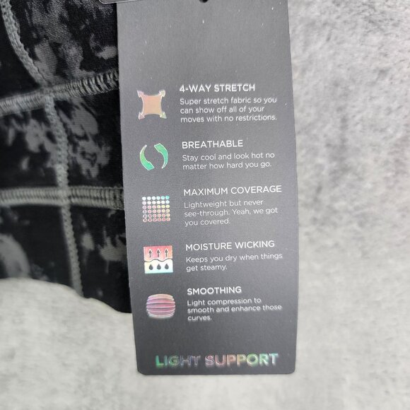 Womens Torrid Active Happy Camper Sports Bra Low Impact Black & Gray Print 1 - Picture 8 of 13